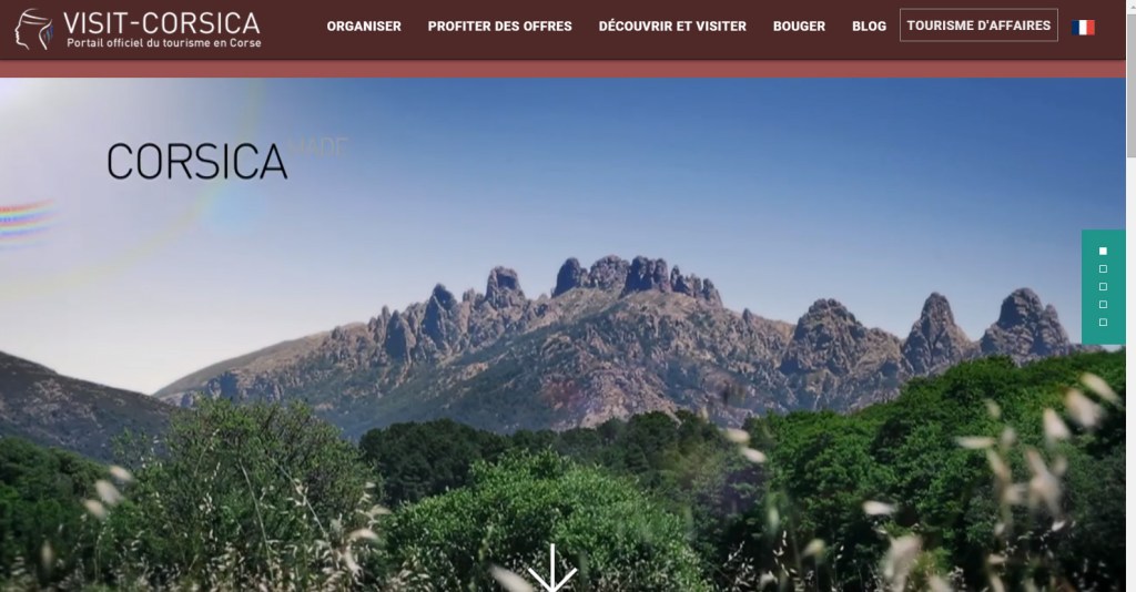 Le site visit-corsica new&nbsp;version